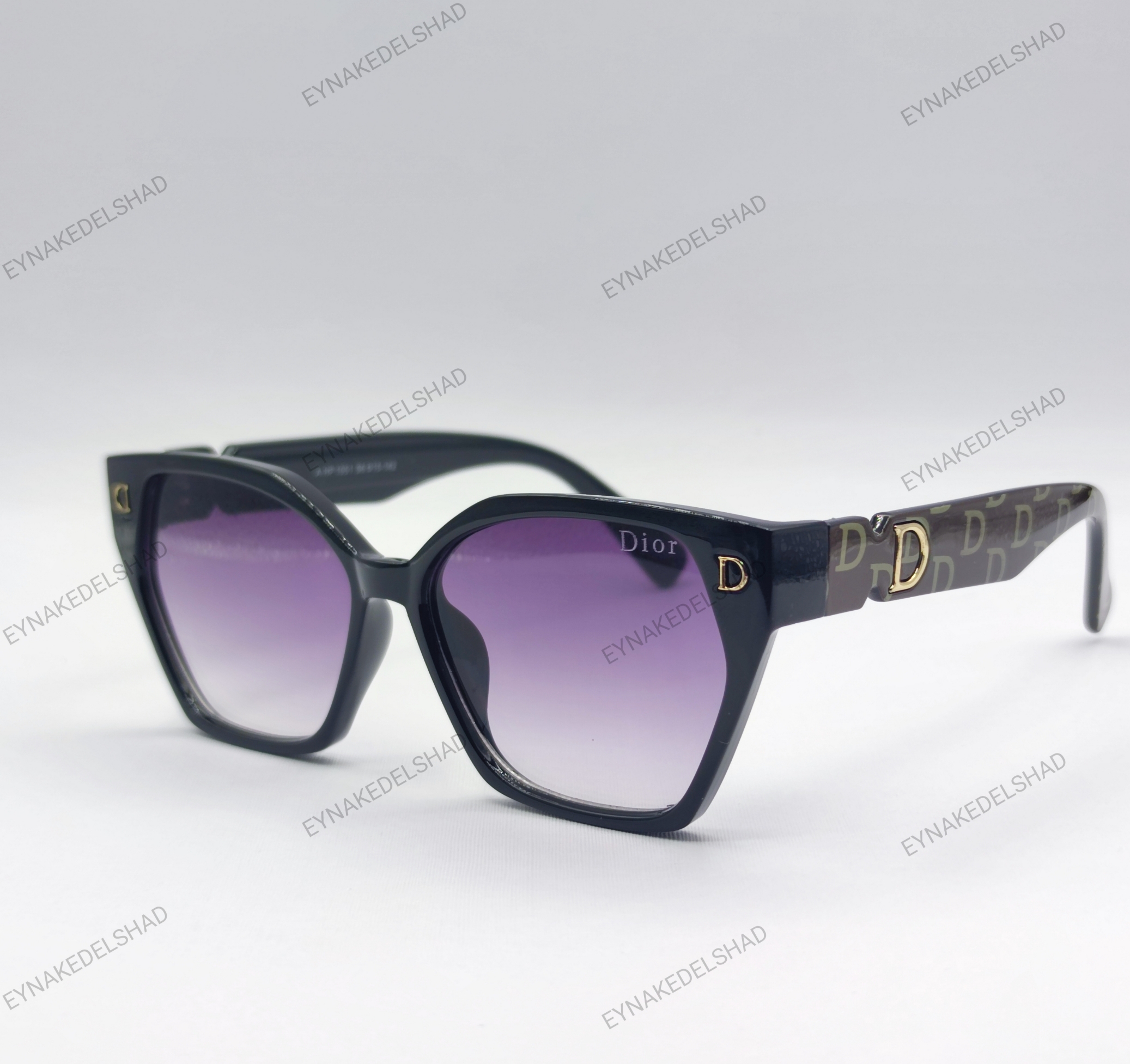 عینک زنانه مشکی آفتابی برند دیور