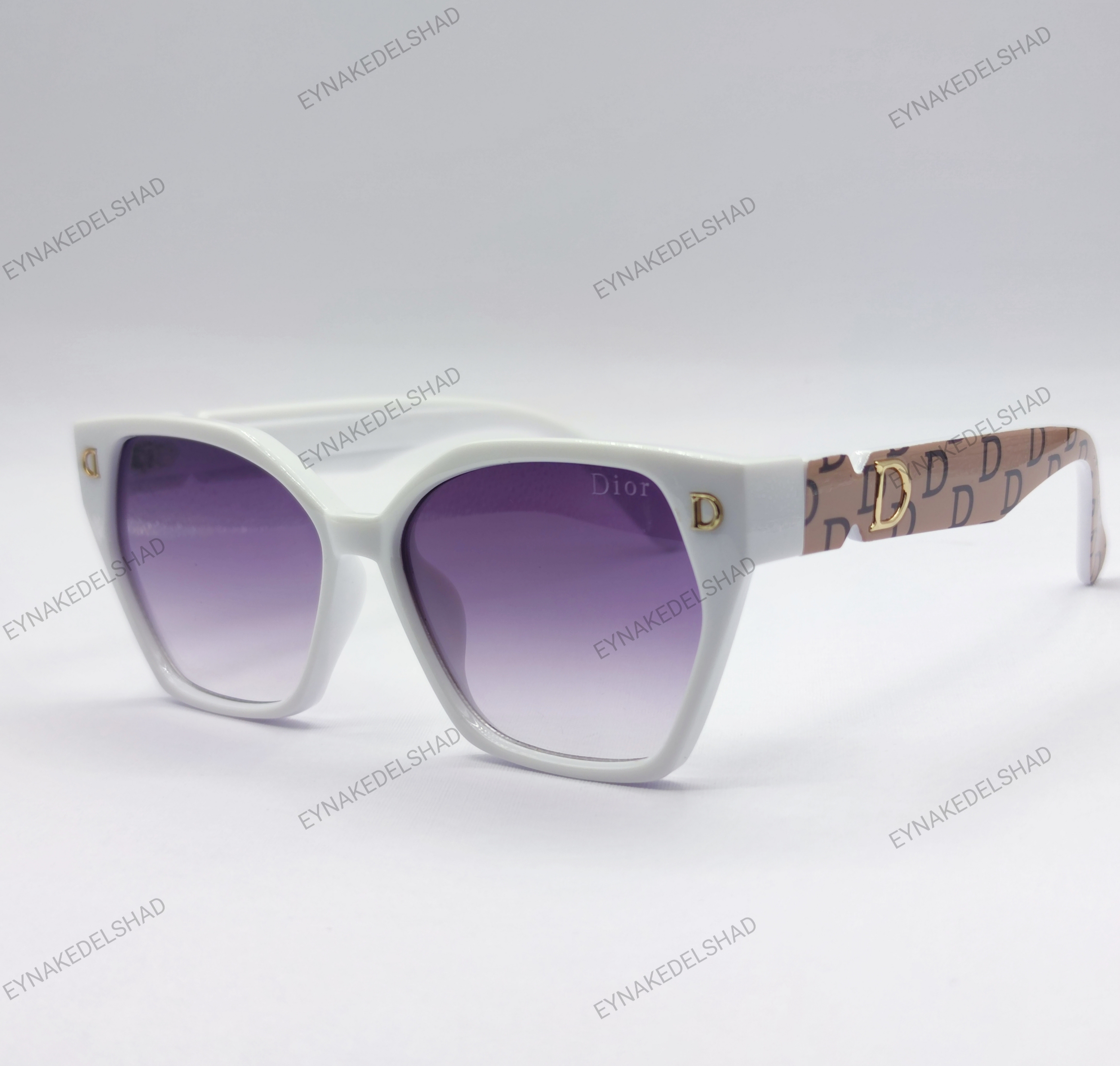 عینک سفید آفتابی زنانه