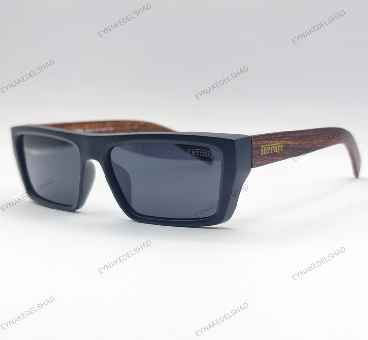 عینک دسته چوب فراری رنگ مشکی