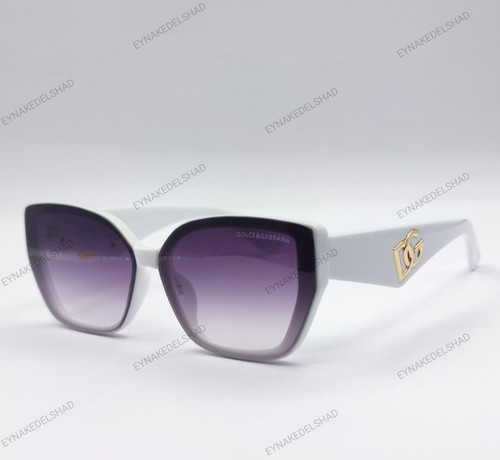 عینک زنانه طرح مارک رنگ سفید آفتابی