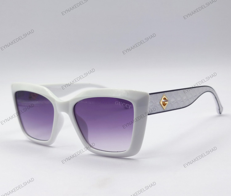 عینک سفید مناسب خانمها