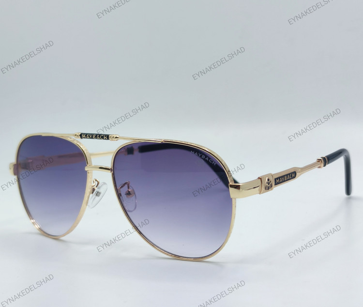 عینک فرم طلایی لنز آبی